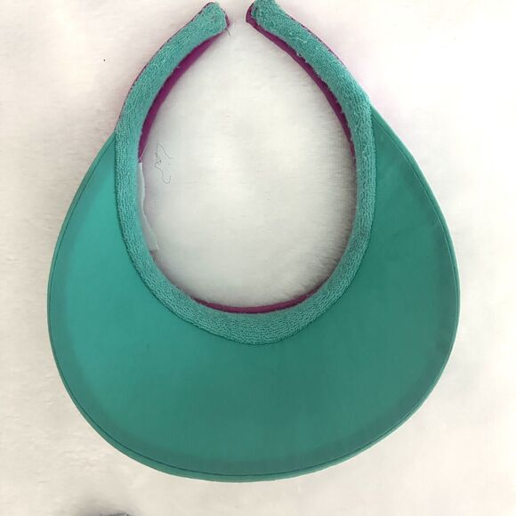 Vintage Sea World Sun Visor One Size Retro Turquoise Purple San Diego Theme Park - Picture 2 of 7